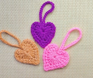 How to Make a Quick Crochet Heart Charm
